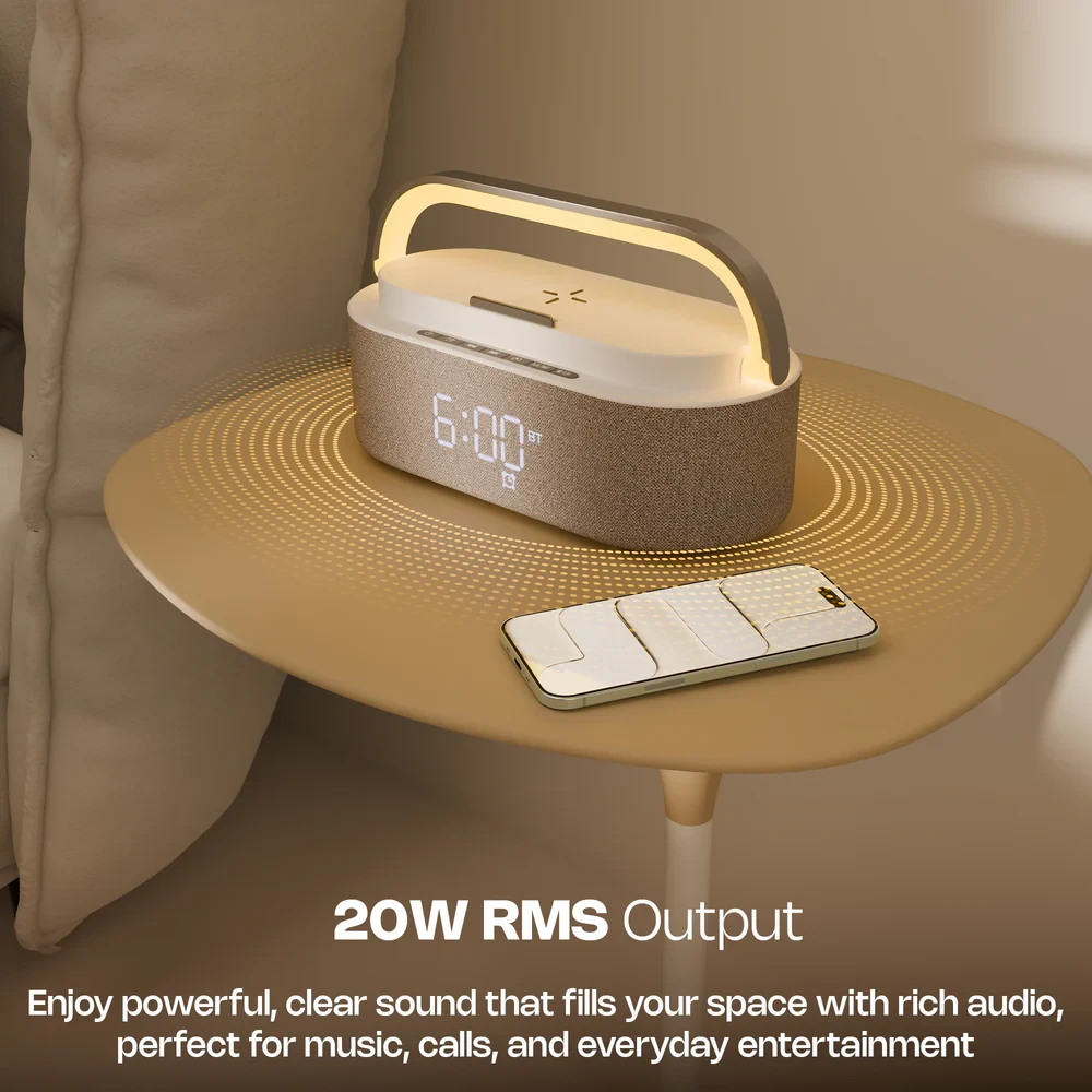 Zebronics Bluetooth Speaker RGB 20W Echoglow | 15W (Max.) Wireless Charging view 9